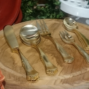 Gold cutlery Made in Japan クラシカルマットゴールドカトラリー