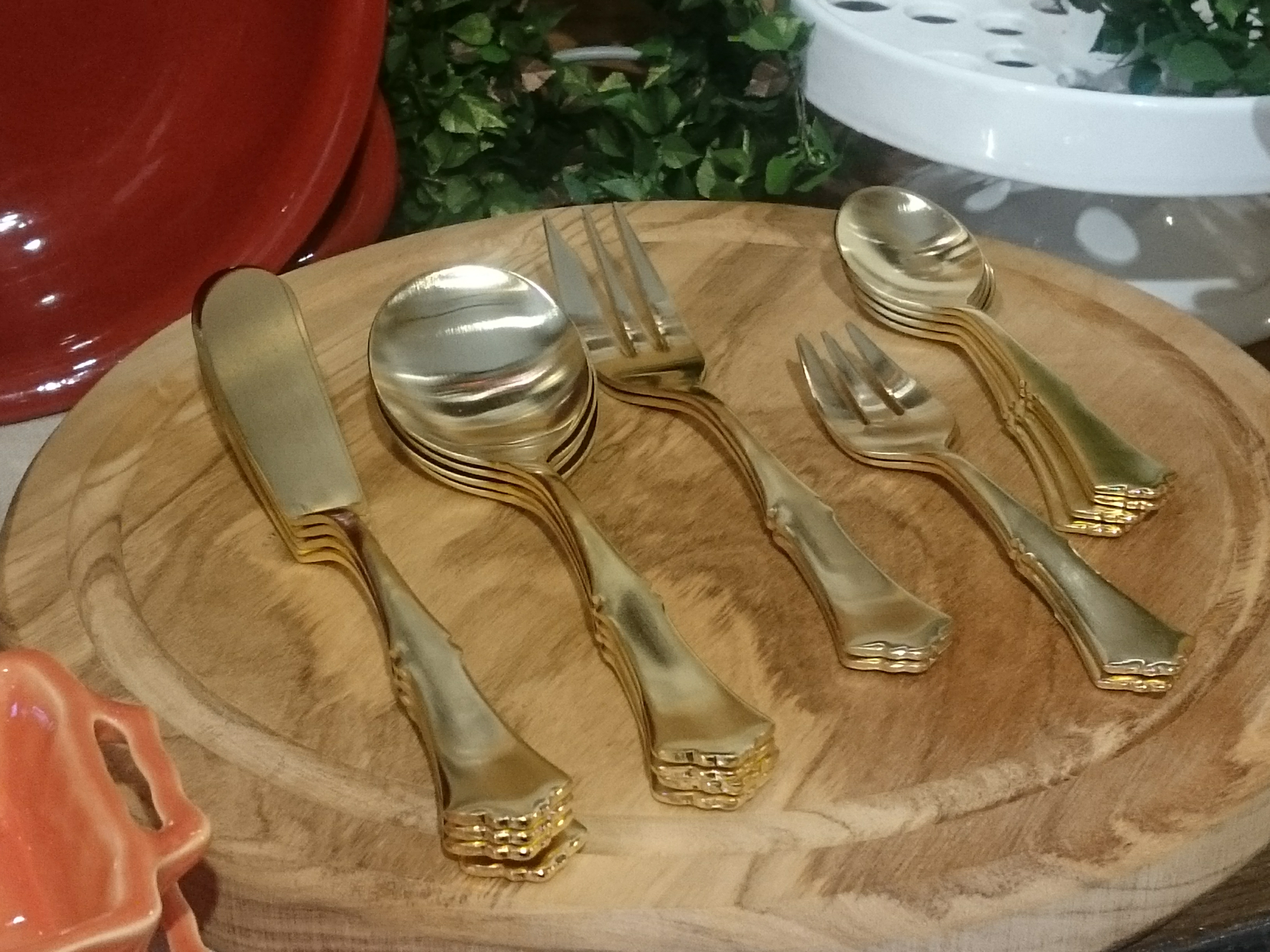 Gold cutlery Made in Japan クラシカルマットゴールドカトラリー