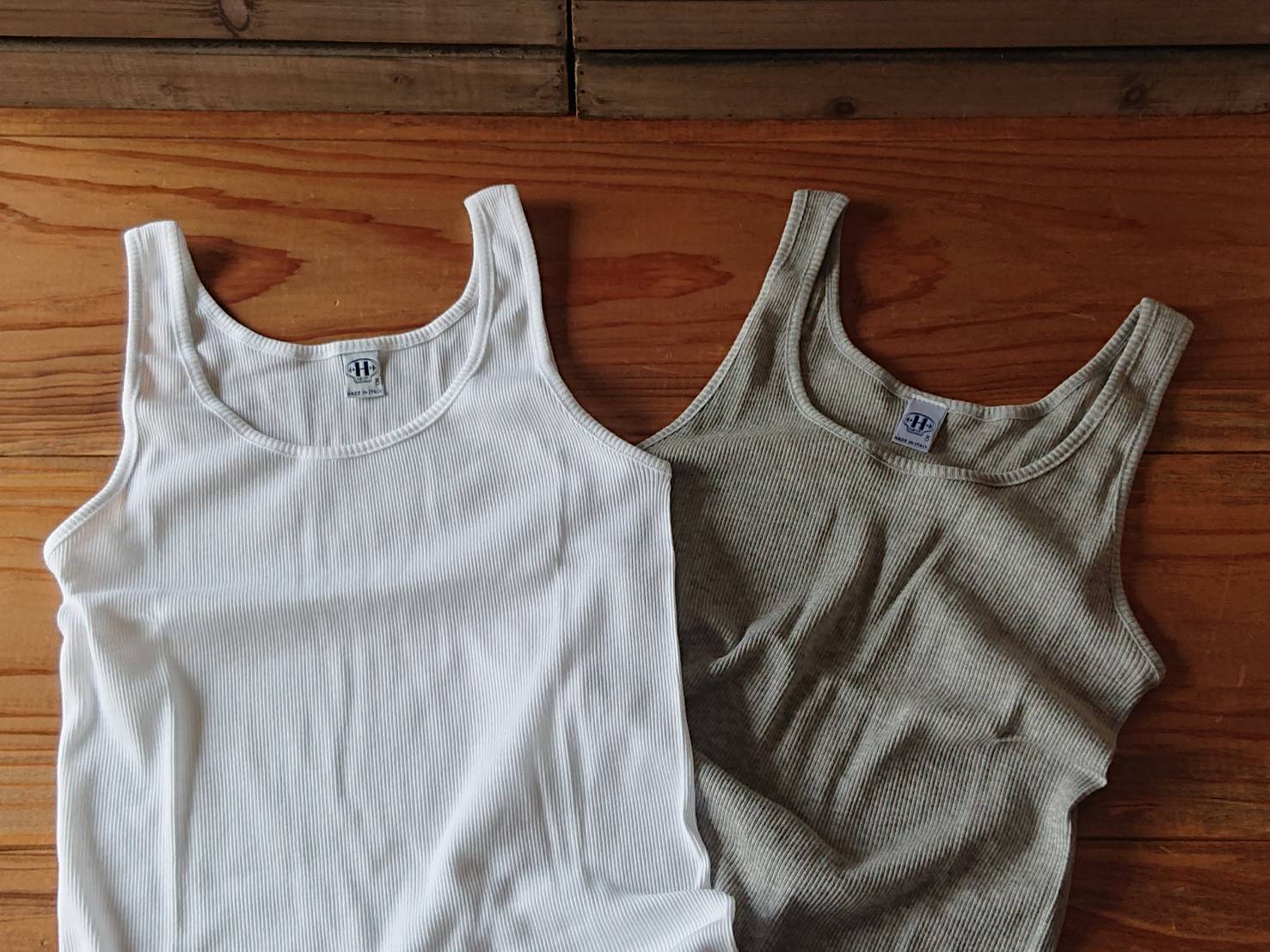 HENRI COTTON LIB TUNK TOP 肌触りの良いコットンリブタンクトップ