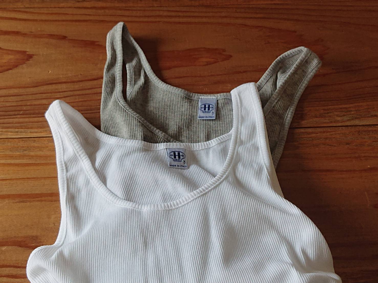 HENRI COTTON LIB TUNK TOP 肌触りの良いコットンリブタンクトップ