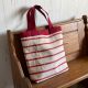 red stripe tote bag & big bag