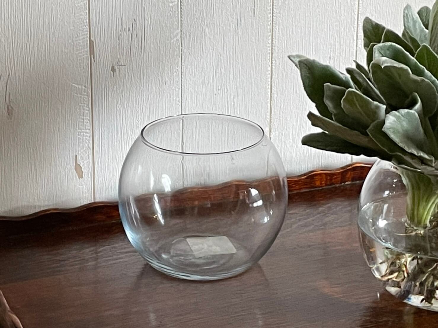 Anchor Hocking Glass Flower Bowl 丸い形のフラワーベース