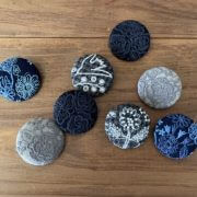 CASTLE COMBE GARDEN EMBROIDERY BROOCH WINTER