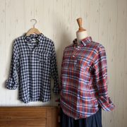 SOUTIENCOL RE-MAKE POLO LINEN CHECK B.D.SHIRT 2022SS