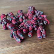 タータンチェックのベアキーホルダー