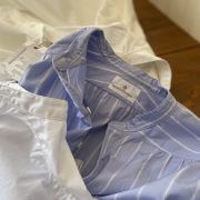 GARDENS OF PARADISE SWEDISH COTTON STRIPE&WHITE