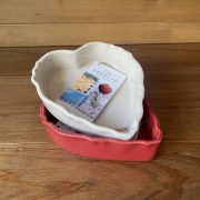 APPOLIA HEART DISH RED&WHITE