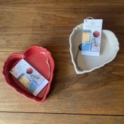 APPOLIA HEART DISH RED&WHITE