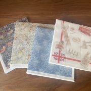 蚊帳の夢®絵便りふきん ウィリアムモリスとロンドン柄