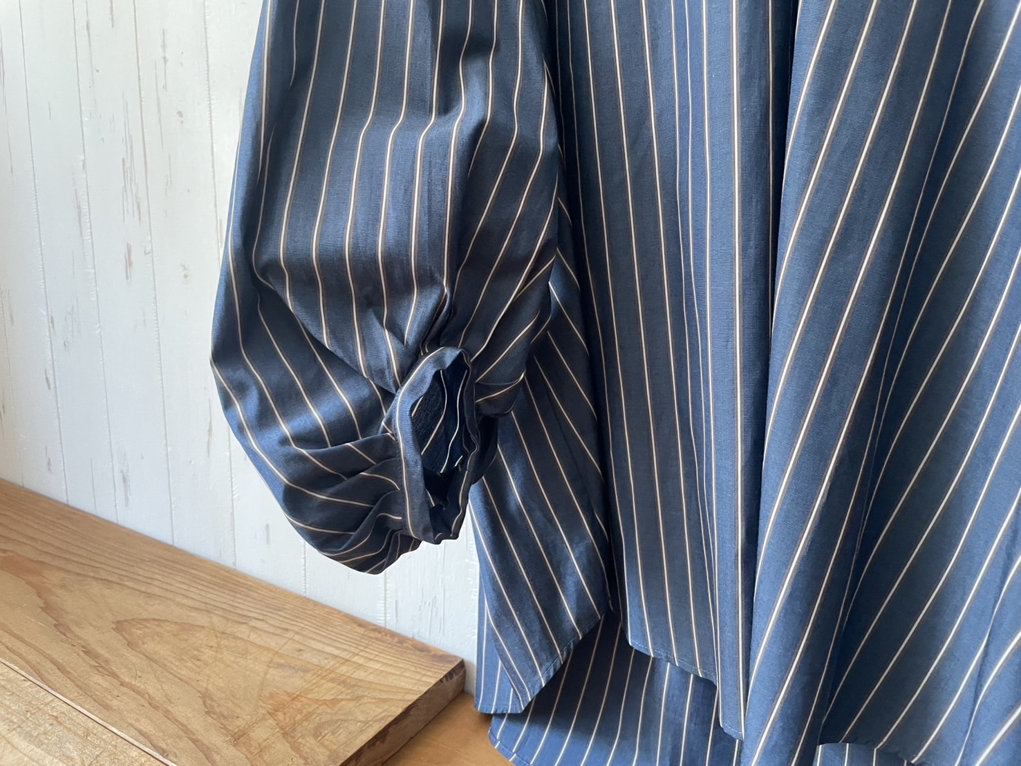 denier GIZAコットンバルーンスリーブブラウス