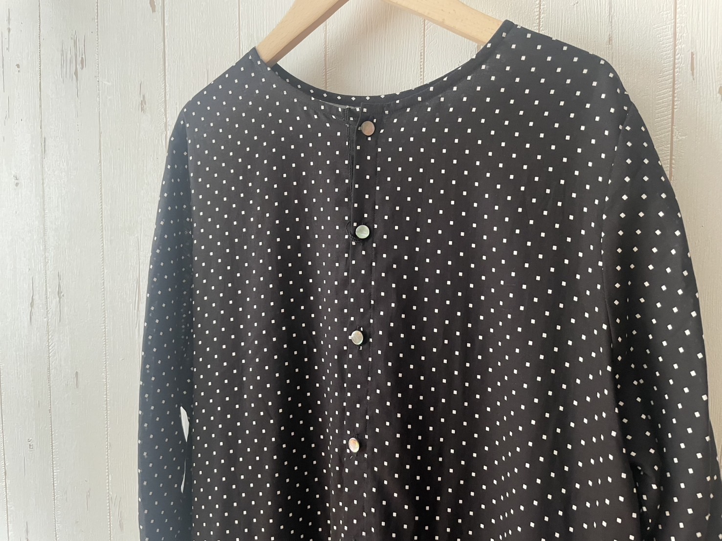 Utilite スクエアドットプリントワンピース