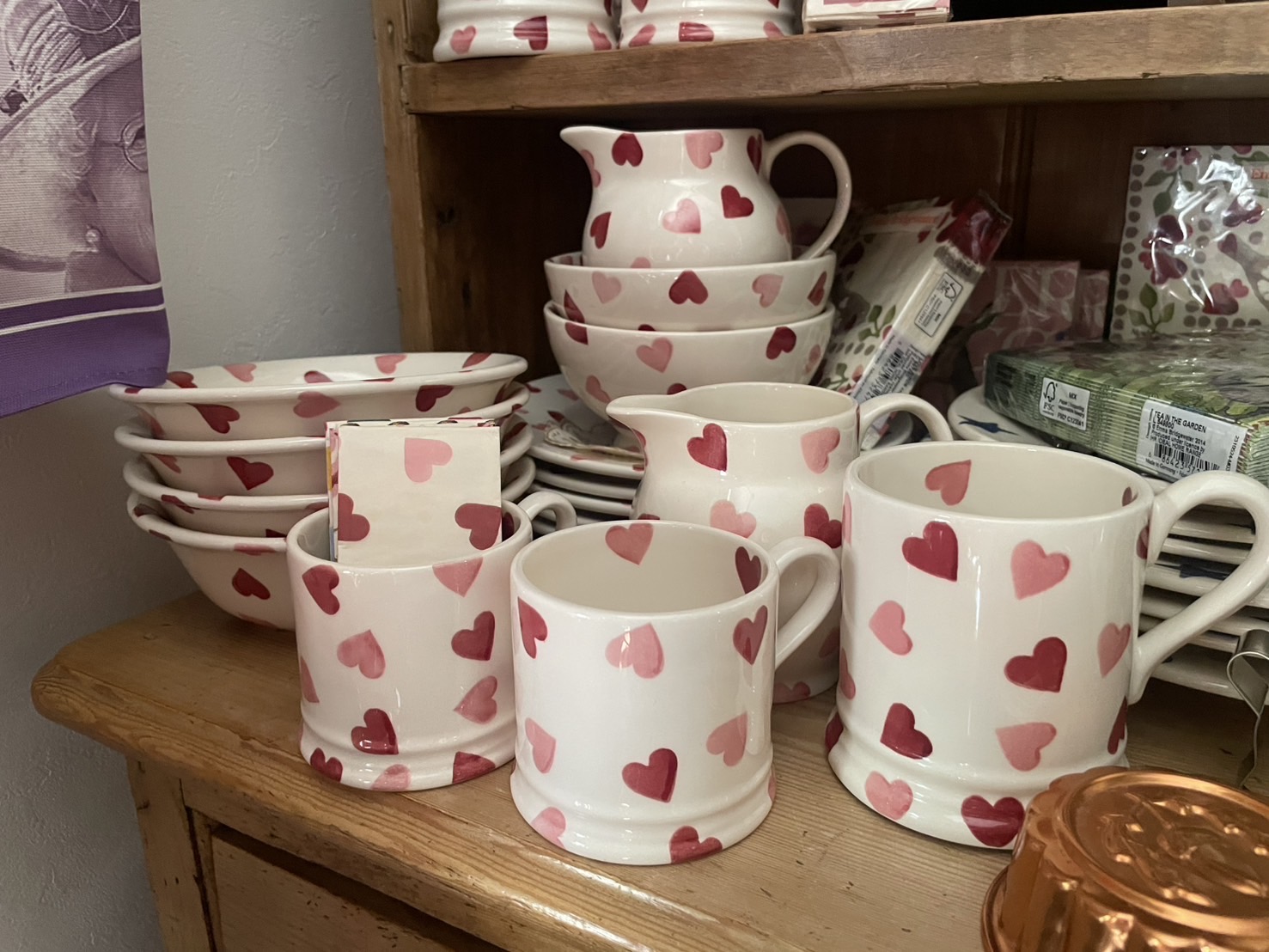Emmabridgewater Pink Heartとハートパスタ