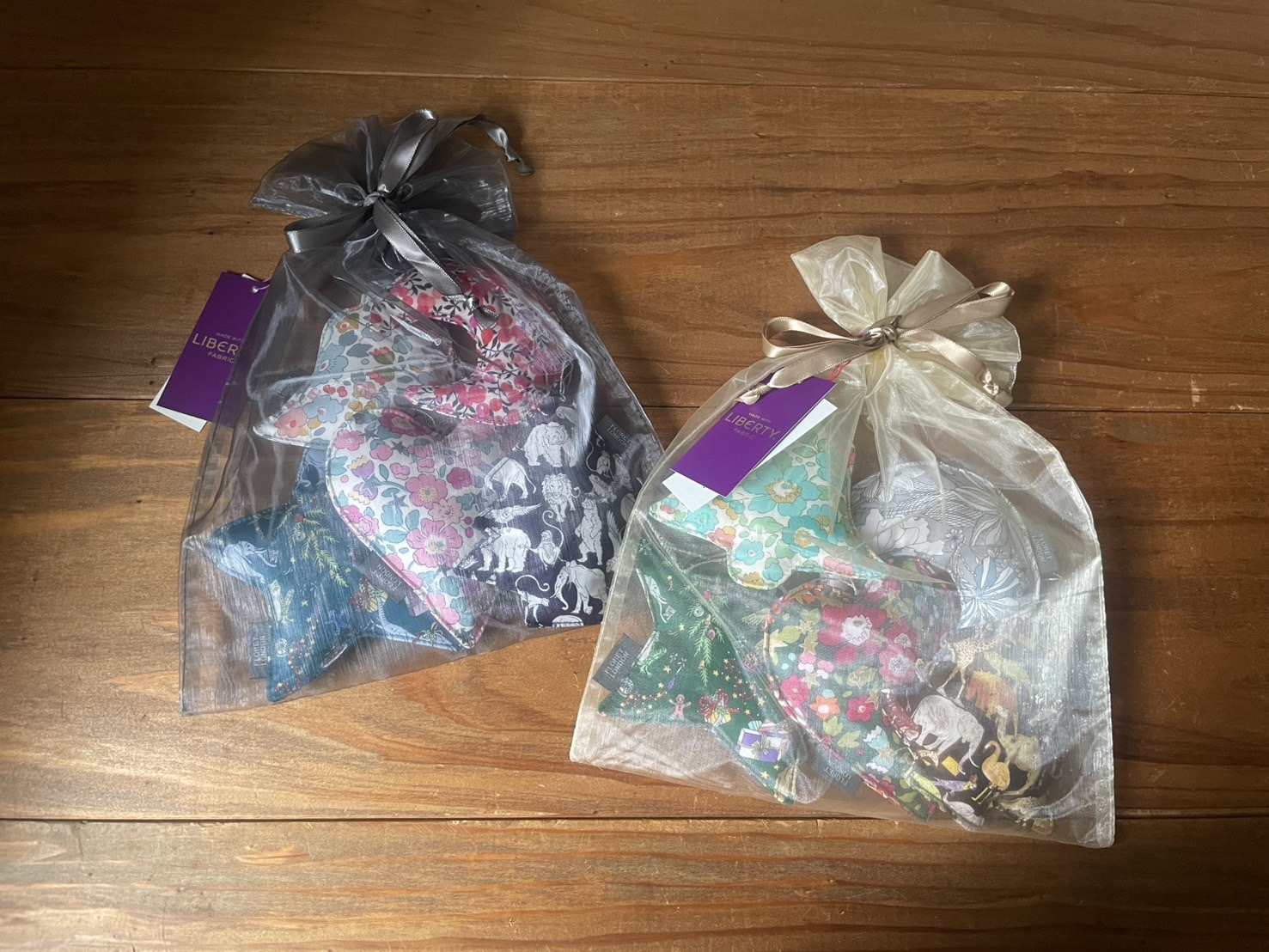 リバティプリントのオーナメント