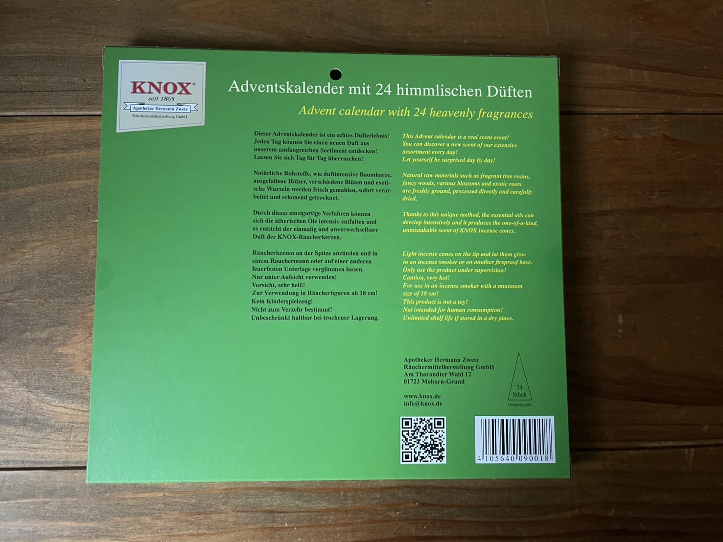 KNOX お香のアドベントカレンダー2025