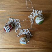 VOGELフォーゲルレースとガラスのオーナメント