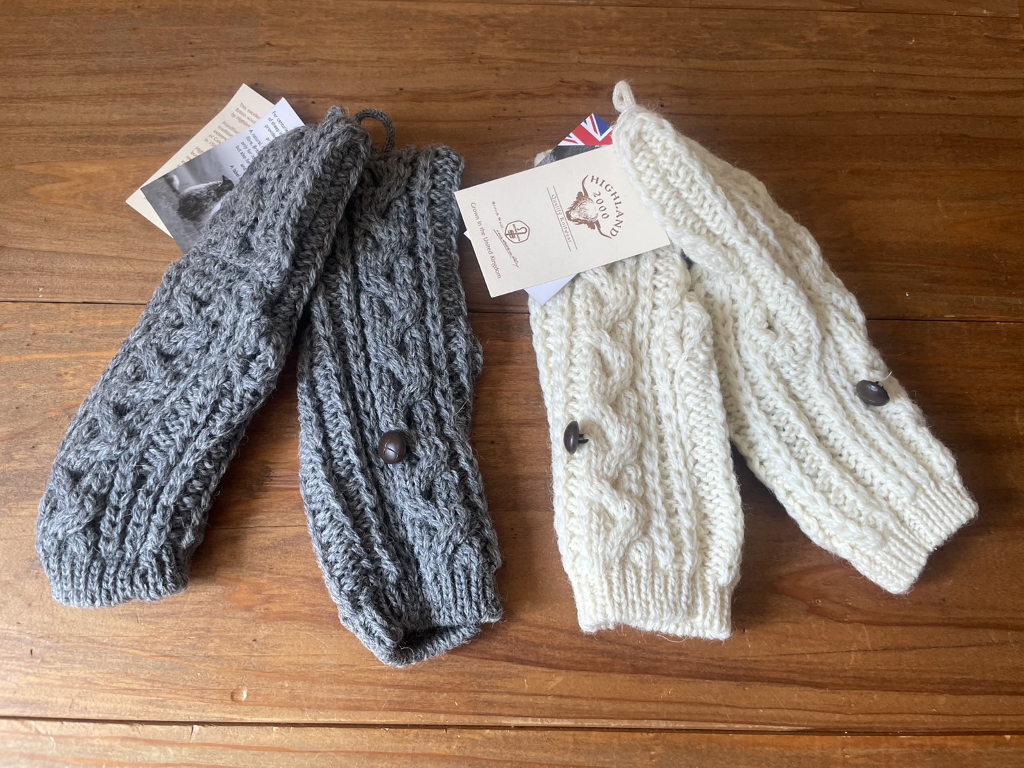 HIGHLAND2000 ケーブル編みニットミトン