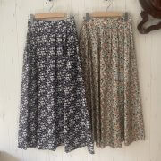 Utilite リバティプリント タックギャザースカート