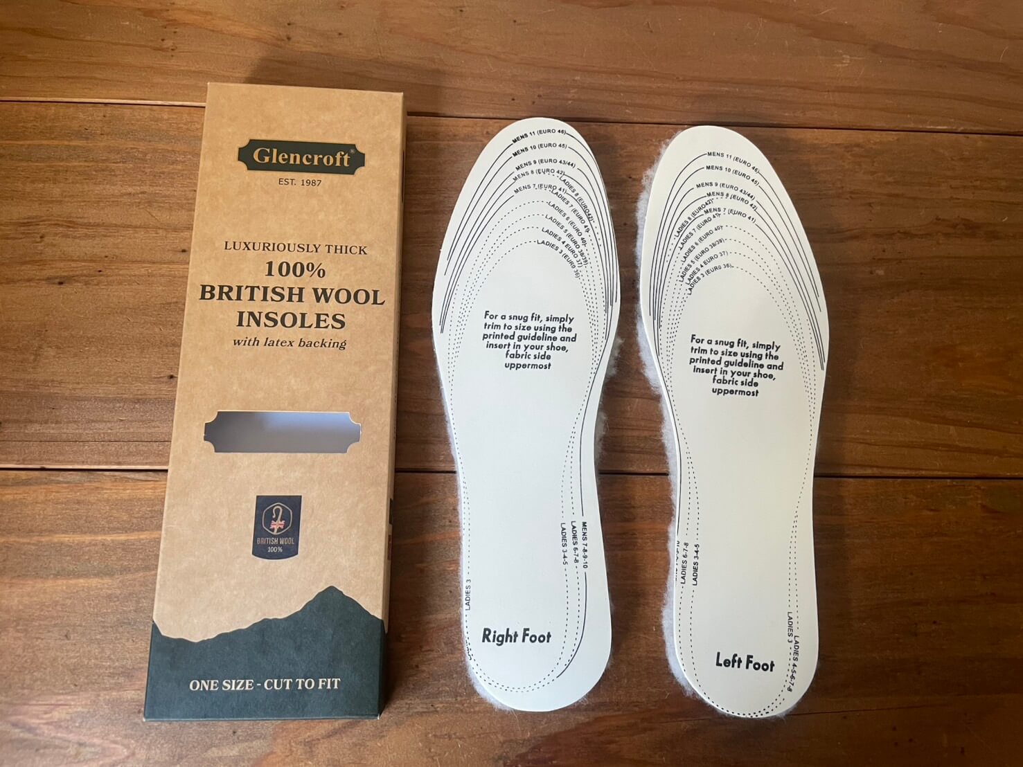 Glencroft グレンクロフト BRITISH WOOLインソール