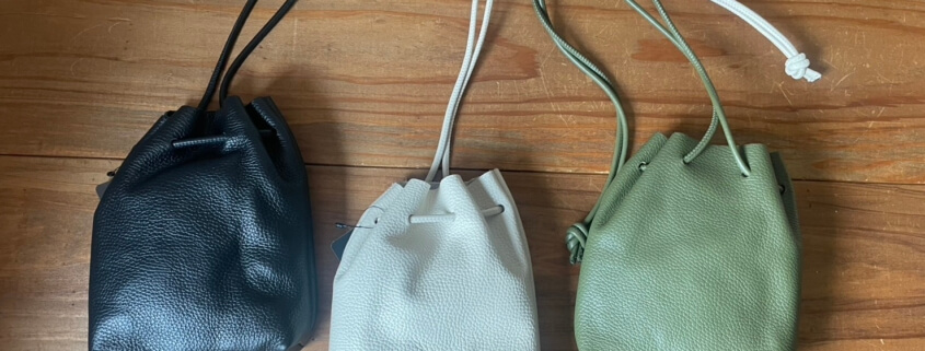 FERCHI(フェルキ)巾着型レザーミニバッグ