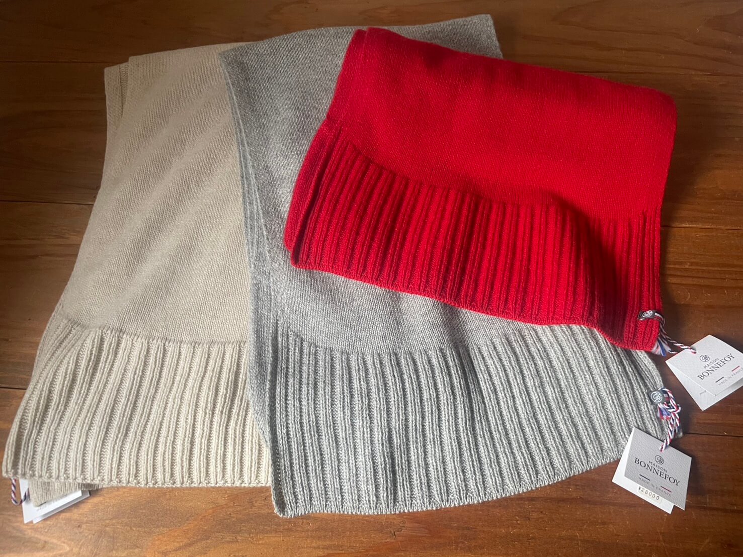 MAISON BONNEFOY メゾンボンヌファム カシミヤシルクウールストール 